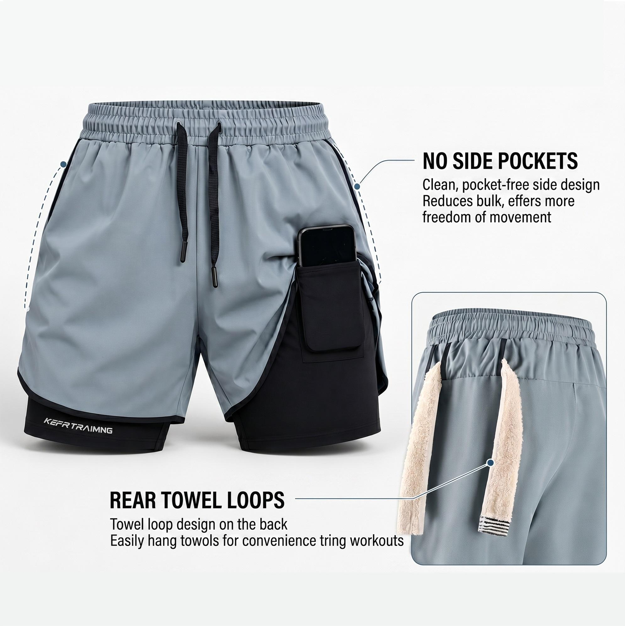 Men’s Find Peace in the Pain Graphic Print 2-in-1 Athletic Shorts, Built-in Compression Liner, Secure Inner Phone Pocket, Elastic Drawstring Waist, Quick-Dry Gym Running Training Shorts for Summer Daily Wear