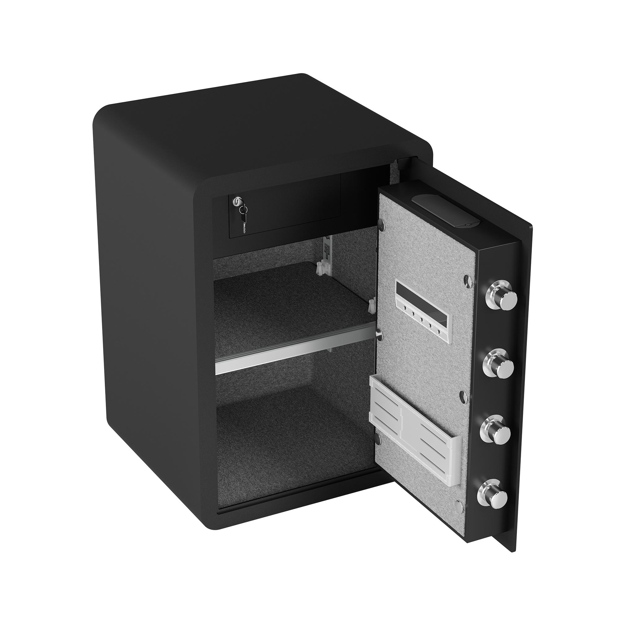 THOF,pistol safe,High Security Large-sized Safe Box with Fireproof and Waterproof Bag, 3.0 Cub Feet Safe with Electronic Password Lock,Safe with Private Inner Cabinet for Home,Office and Hotel safebox