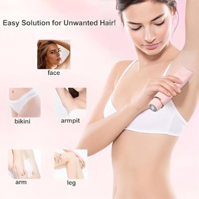 Women's Electric Shaver Dual Head Rechargeable TrimmeStainless Steel Blades, Wet & Dry Use, Portable GroomingTool for Face, Armpits, Legs