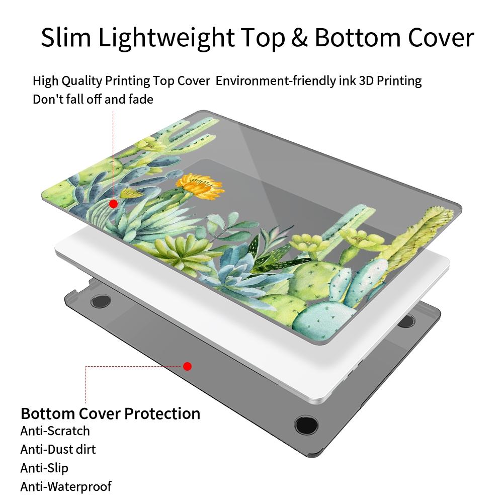 CASEBOOK Cactus Pattern Laptop Case, Laptop Protective Cover, Laptop Protector for MacBook Air Pro