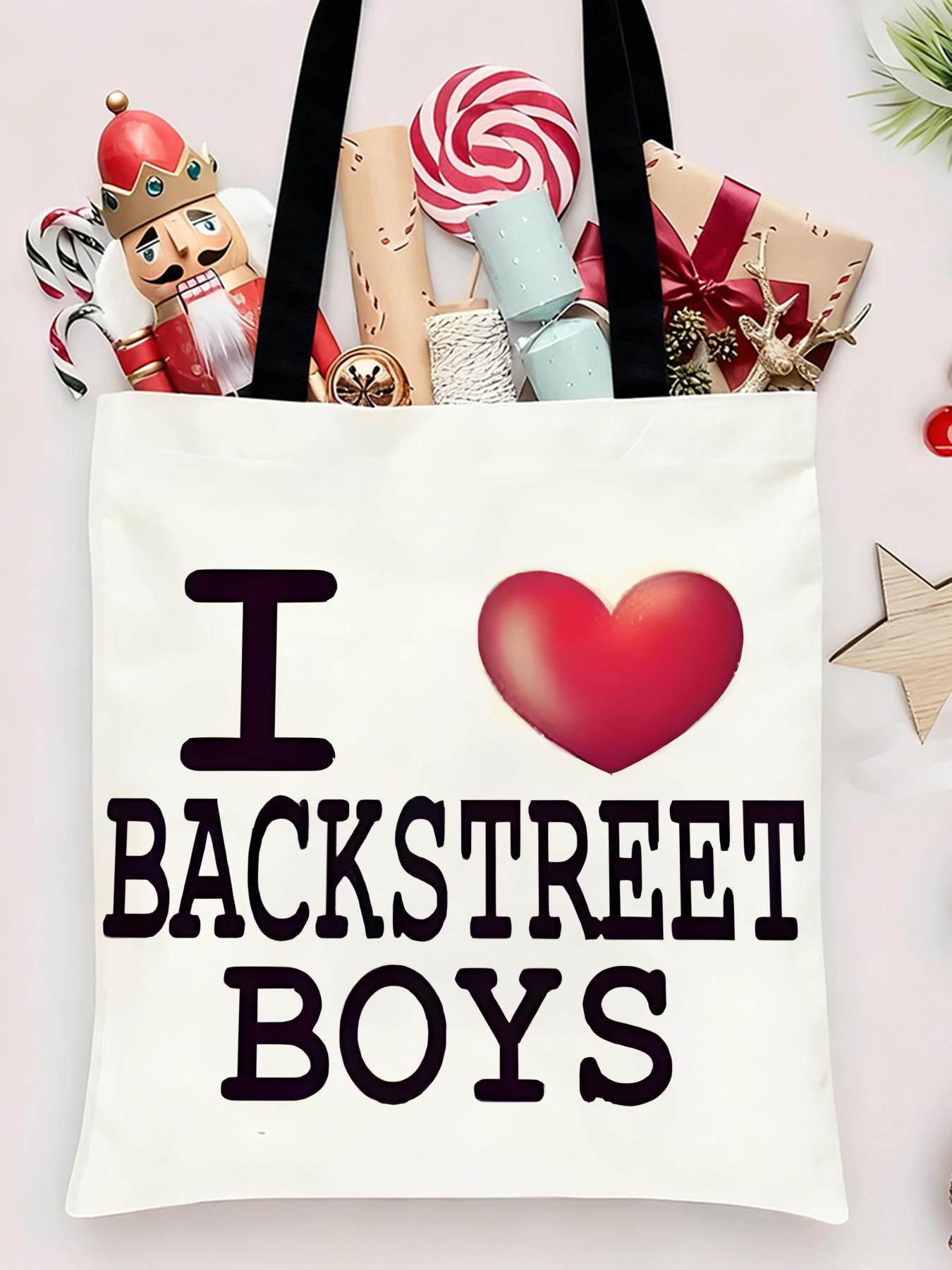 Backstreet Boys band Storage Bags Canvas Shopping Bag Christmas Party Tote Women's Handbag Festive Large Capacity Bag for Outdoor Picnic Party Travel Shopping Anime Crossbody Bags for Boys Girls Students Simple Tote