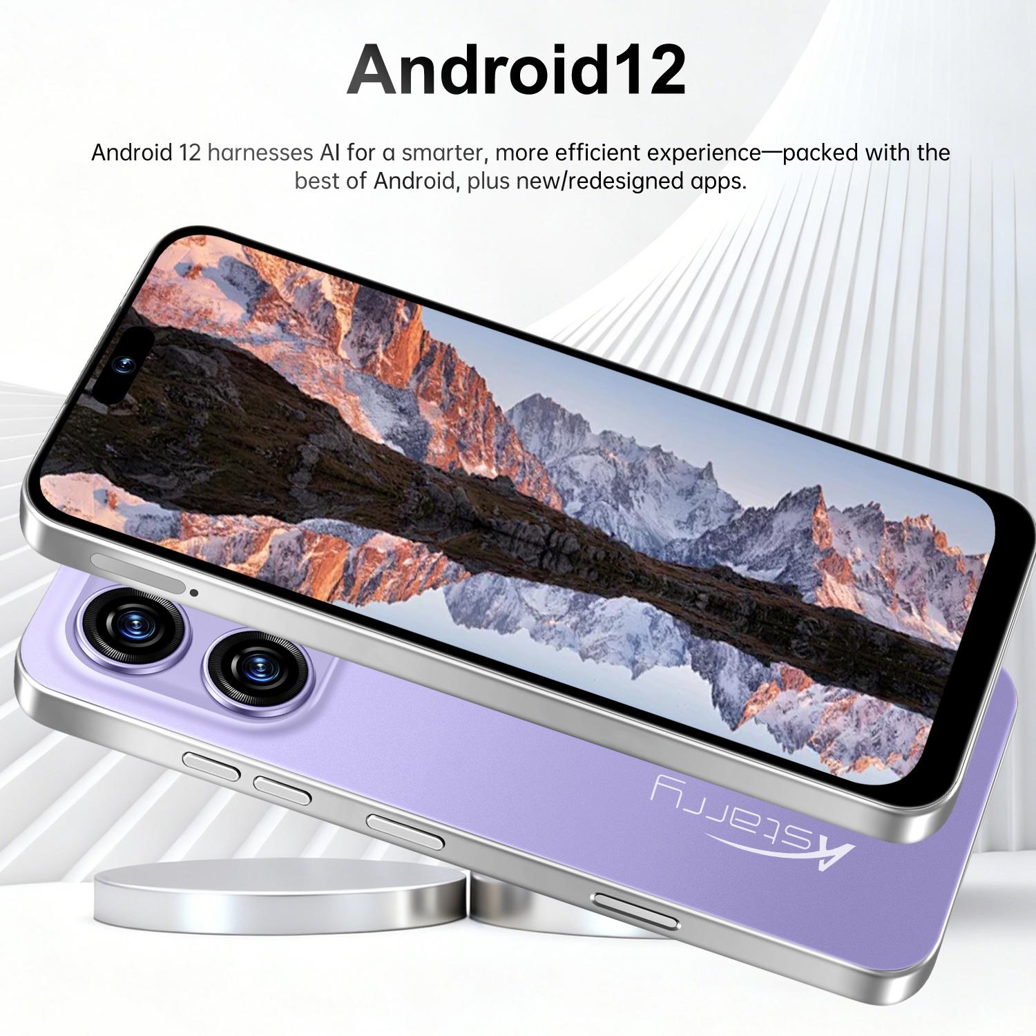 Astarry-4g Smart Phone 16 Pro Max, 6.93-Inch Screen, Large Screen Smartphone, Eight Core Smartphone, 8-Core Mtk6762, 6gb+128GB, Android 12, Dual Sim Smartphones, WiFi, Bluetooth-compatible, Gift Idea