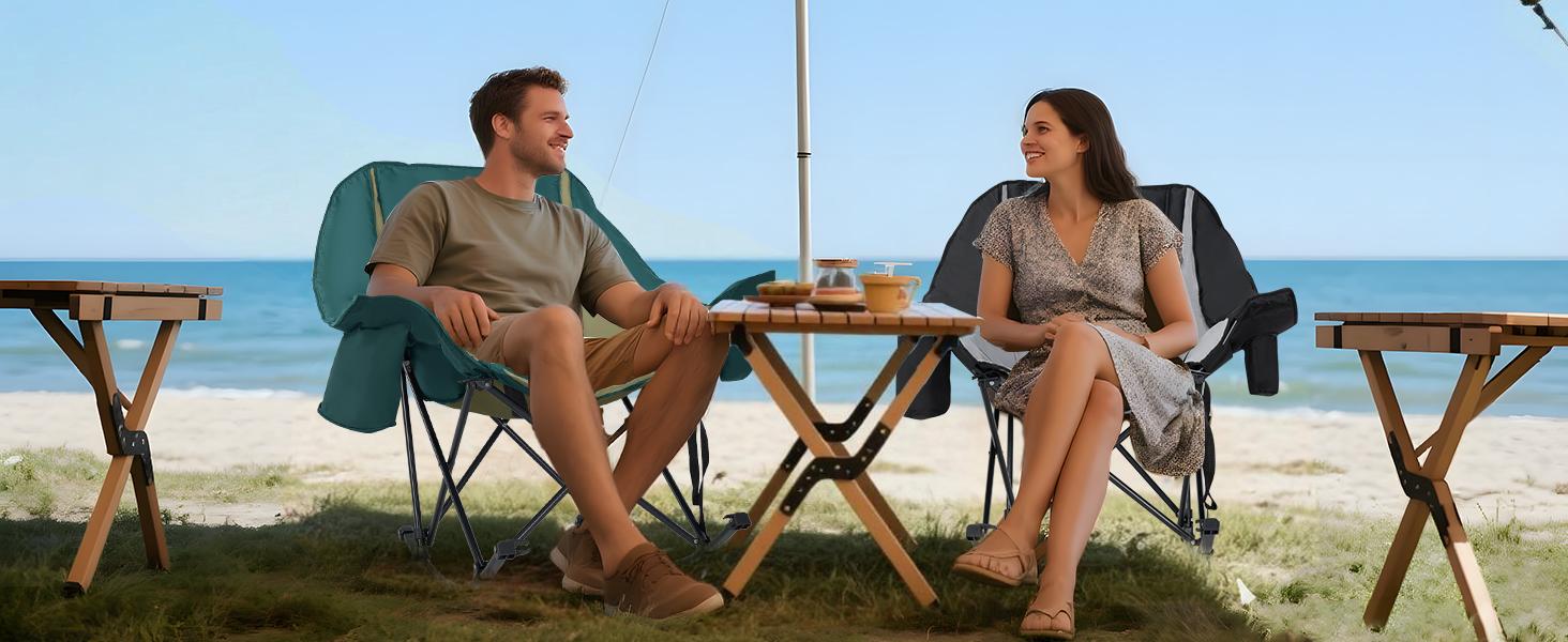 SLSY XXL Oversized Rocking Camping Chair for Adults, Fully Padded Folding Outdoor Lawn Chair with Cooler Bag & Side Pocket, Supports 400 lbs Portable Recliner SLSY XXL Oversized Rocking Camping Chair for Adults, Fully Padded Folding Outdoor Lawn Chair with Cooler Bag & Side Pocket, Supports 400 lbs Portable Recliner