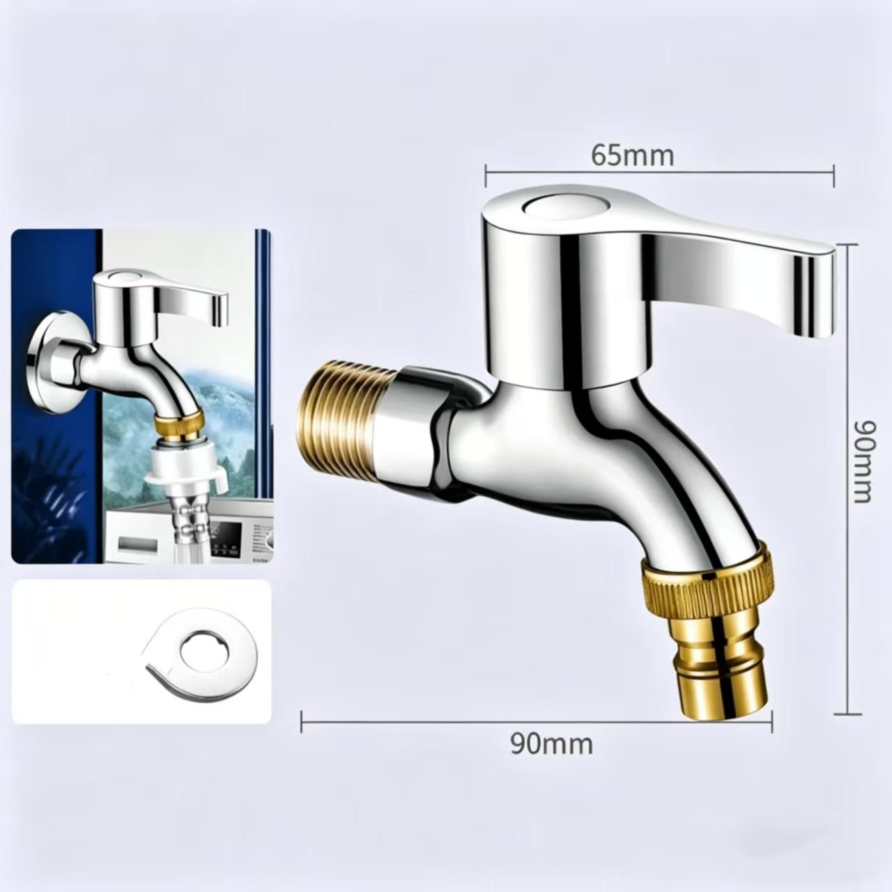 Copper Color Faucet for Home Use, Suitable for Bathroom, Mop Bucket, Washing Machine, Outdoor Faucet, Durable and Stylish Design