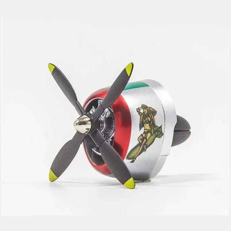 P47 Car Air Freshener Rotating Propeller Auto Air Outlet Fan Diffuser Automotive Fragrance Decoration For Most Cars Air Vent
