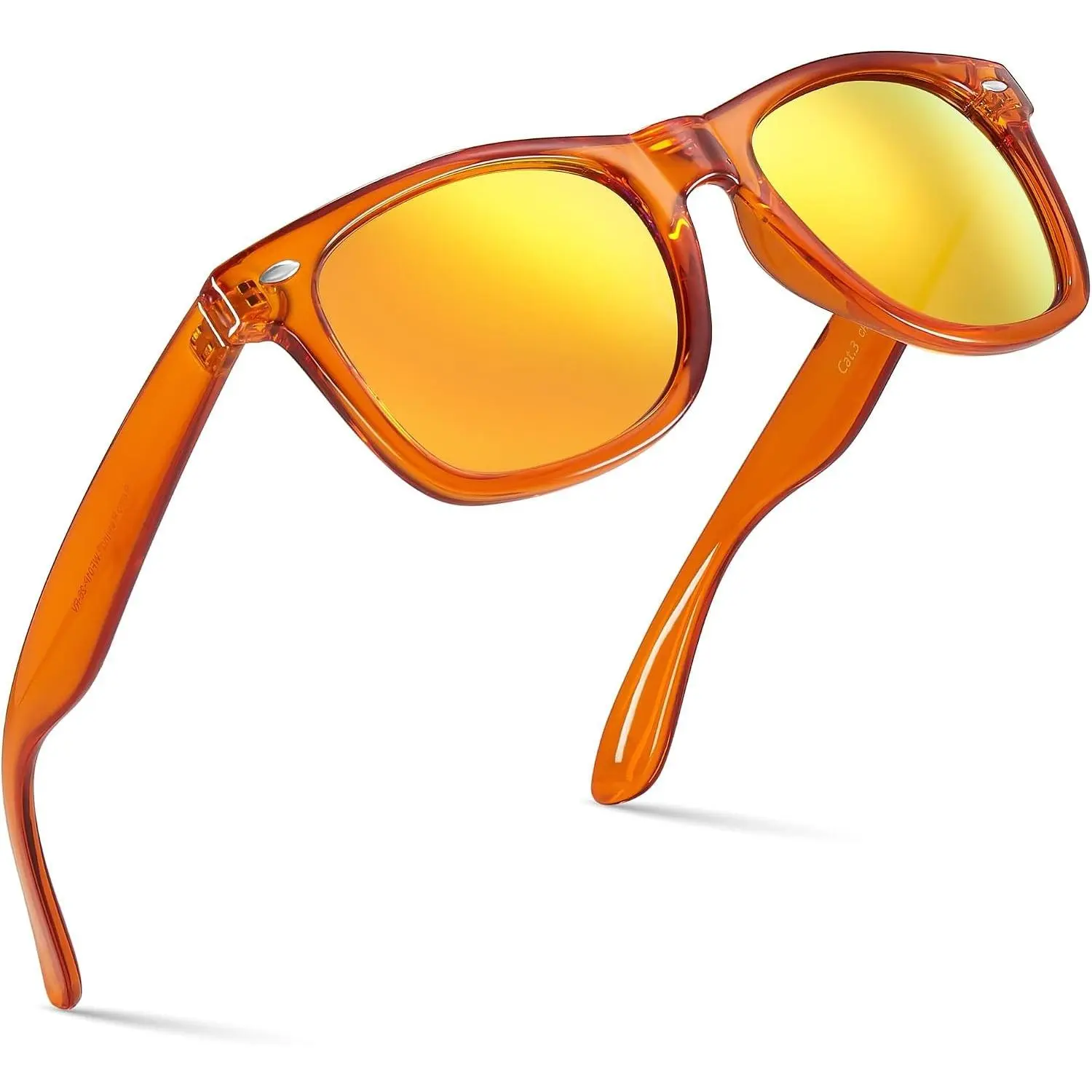 Translucent Frame Colorful Neon 80s Mirrored Sunglasses for Men and Women