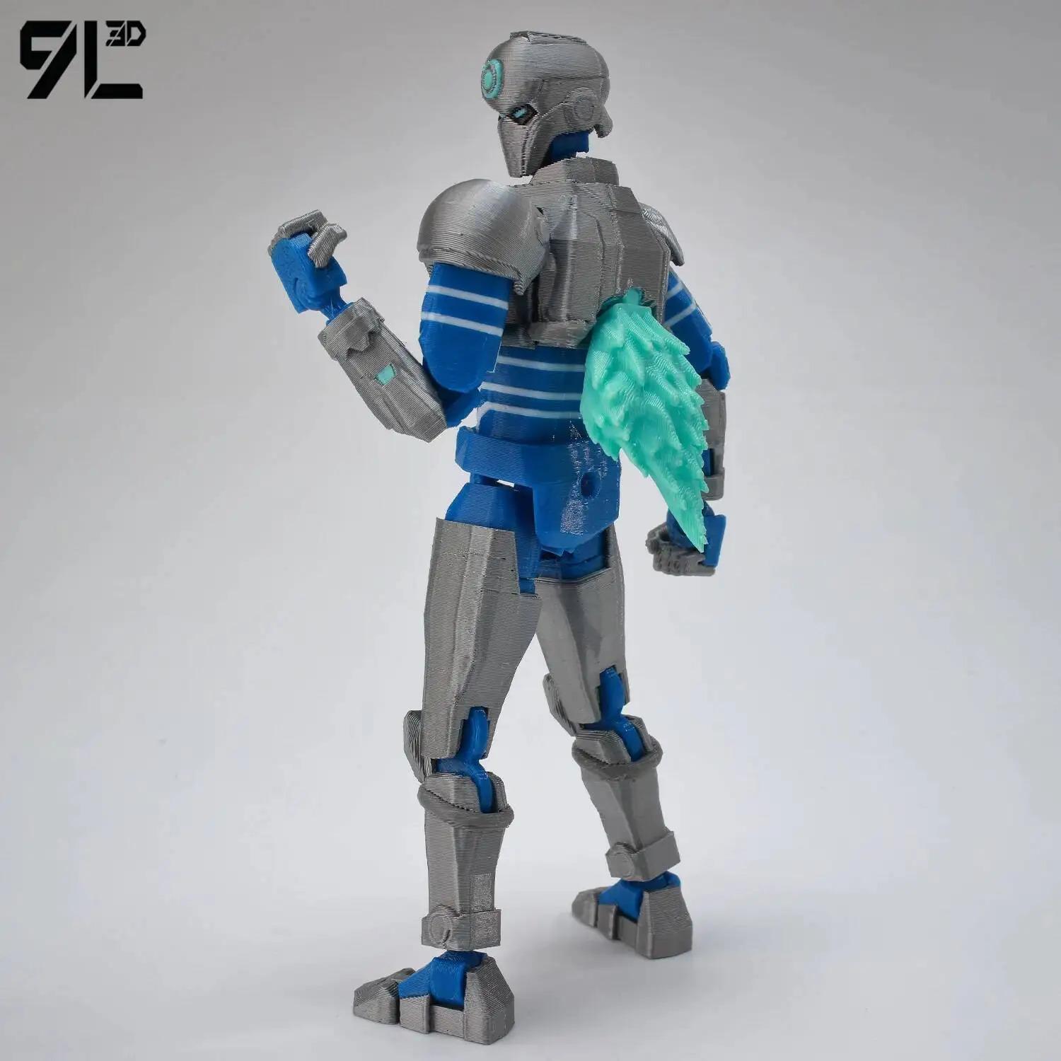 9L3D DIY Shapeshift Articulated Figurine - Titan13 T13 Dummy with 13 Joints, Movable Multi-Pose 3D Model Toy, Desktop Collectible, Tech Jacket Accessory, Gifts for Boys, Toy Photography Prop