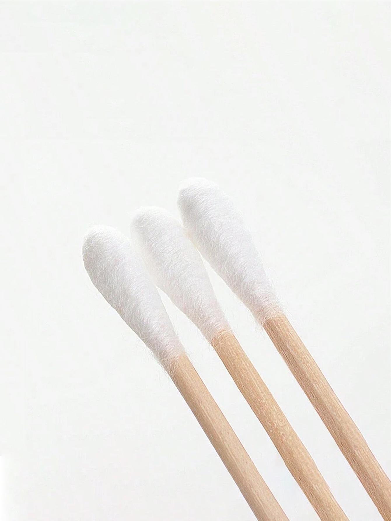 100 pieces Dual-Tip Cotton Swabs - Multipurpose Cotton Buds for Makeup Removal, Wound Care, and Home Use - Unscented, No Batteries Required
