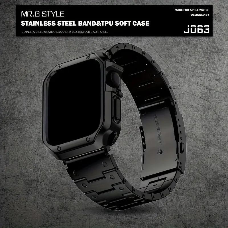 Dimpled Full Metal Band, Wearable Accessories for iWatch Series 11/10/9/8/7/6/5/4/3/2/1/Ultra/SE2, 42/44/45/49mm for Men and Women