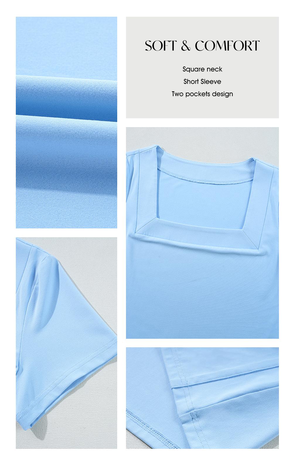 EVALESS Women's Solid Color Casual Align Dress Square Neck Short Sleeve Comfort Basic Mini Dresses with Pockets 2026 Womenswear Minimalist Springtok Summer Outfits SwimWeek EVALESS Women's Solid Color Casual Align Dress Square Neck Short Sleeve Comfort Basic Mini Dresses with Pockets 2026 Womenswear Minimalist Springtok Summer Outfits SwimWeek