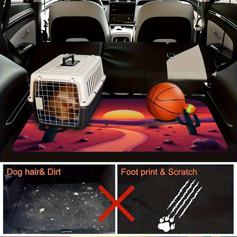 1 Desert Sunset Cactus Car Trunk Liner | Suitable for SUVs, this easy-to-clean polyester lining is practical and suitable for storing food and groceries or for camping. It enhances the interior decoration and is universal.