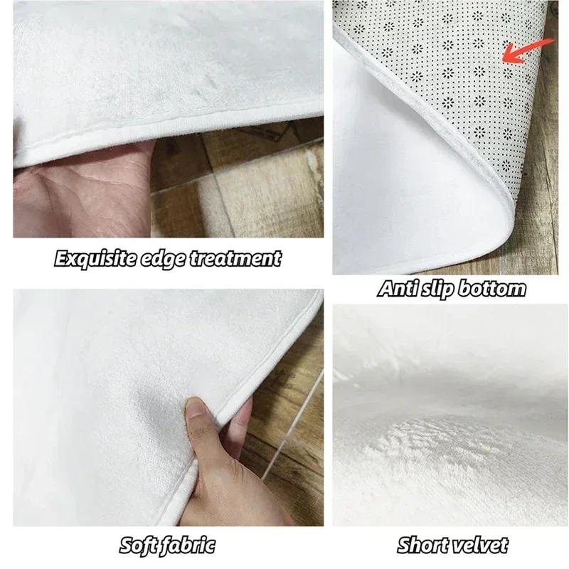 Barber Shop Tools Flannel Area Rug - Vintage Haircut Salon Print Soft Mat for Living Room, Non-Slip Grooming Home Decor#BarberShopRug #SalonToolsMat #BarberGroomingDecor #VintageHaircutCarpet #NonSlipFlannelRug