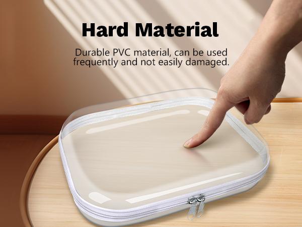 Honitty Clear Hard Shell Zipper Case 3PCS Transparent PVC Plastic Laces Closure Storage Bins for Tools & Small Objects Portable Travel Organizer Set TikTokShopBacktoSchool Colorful Marker Pen Colorful Highlighter Marker Color Pencils