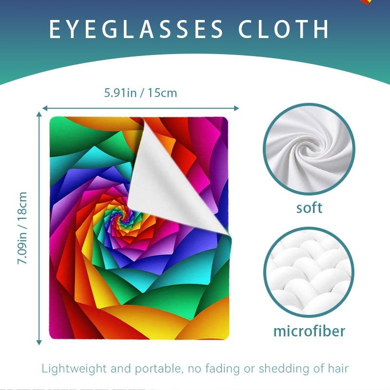 1/3/6/14pcs Rainbow Spiral Cleaning Cloth, Suitable For Camera & Eyeglass Lenses, Multiple Specifications Available, Single - Sided, High - Efficiency Cleaning, Soft Material, Ideal For Home & Photography Use, Bright & Striking Design
