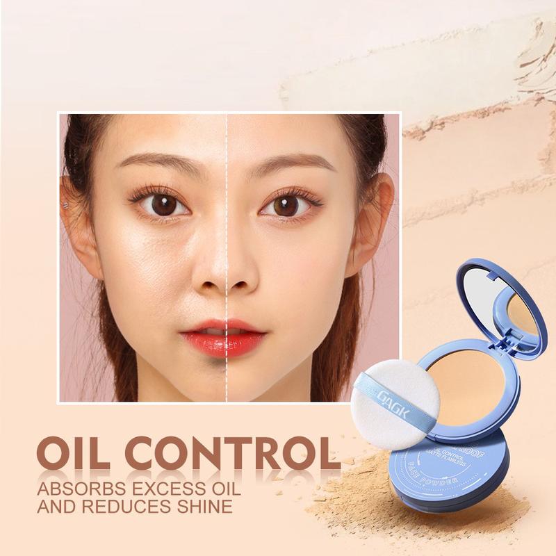 Waterproof Face Powder, Oil Control Face-Pressed Powder, Waterproof Setting Powder, Waterproof Long Lasting Finishing Powder,Summer Oil Control Matte Perfections Pressed Powder