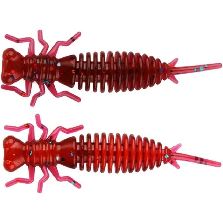Dragonfly Larva Silicone Bait, Insect Soft Lure | 3 sizes 1.96-3.34in, silicone thread. Lake, river, stream for bass, walleye, panfish, pike, trout.