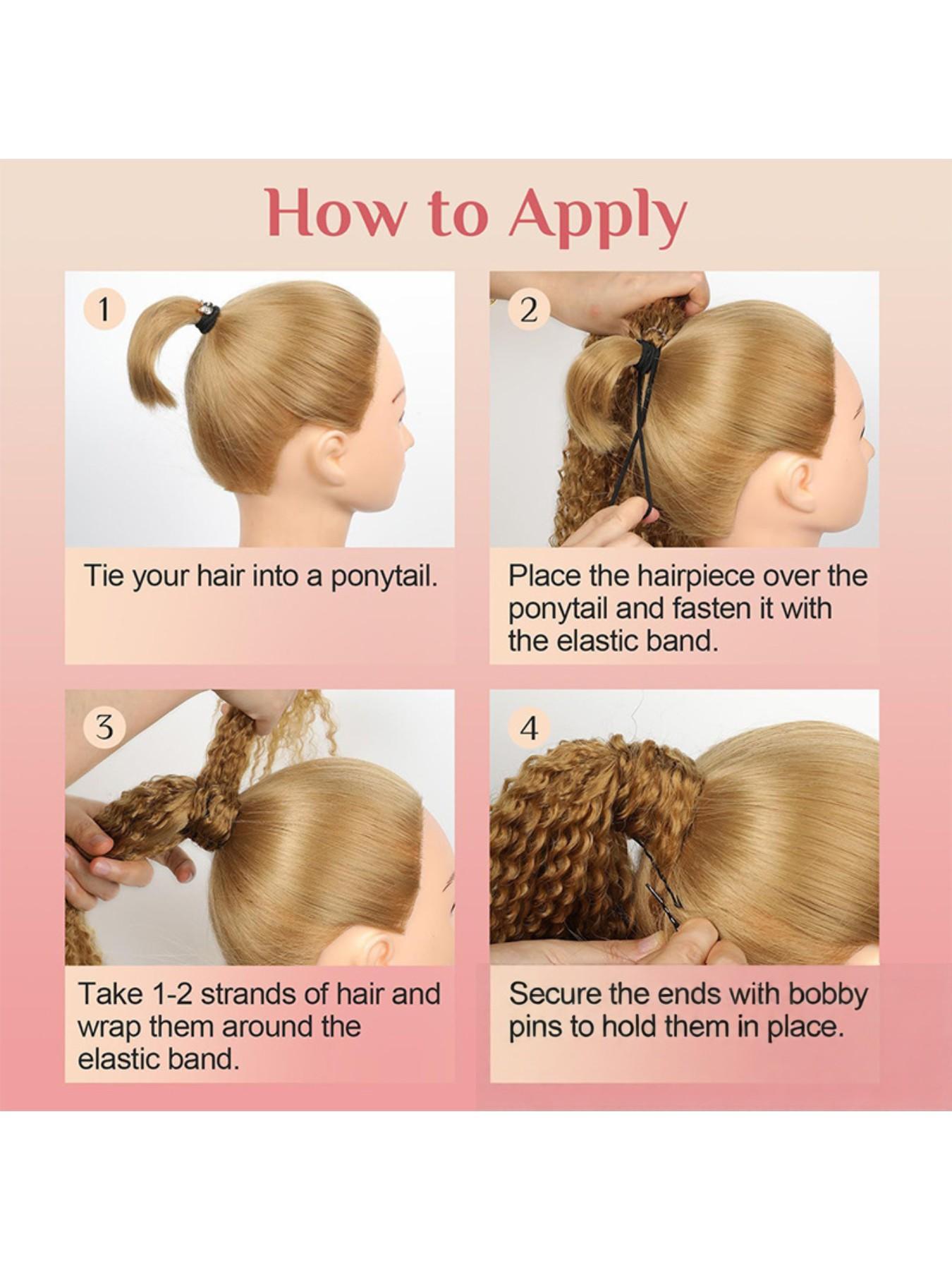 African Braided Hair Extension, Long Curly Corn Silk Ponytail, 12 Strand Screw Roll Messy Dreadlocks, Suitable for Daily Wear