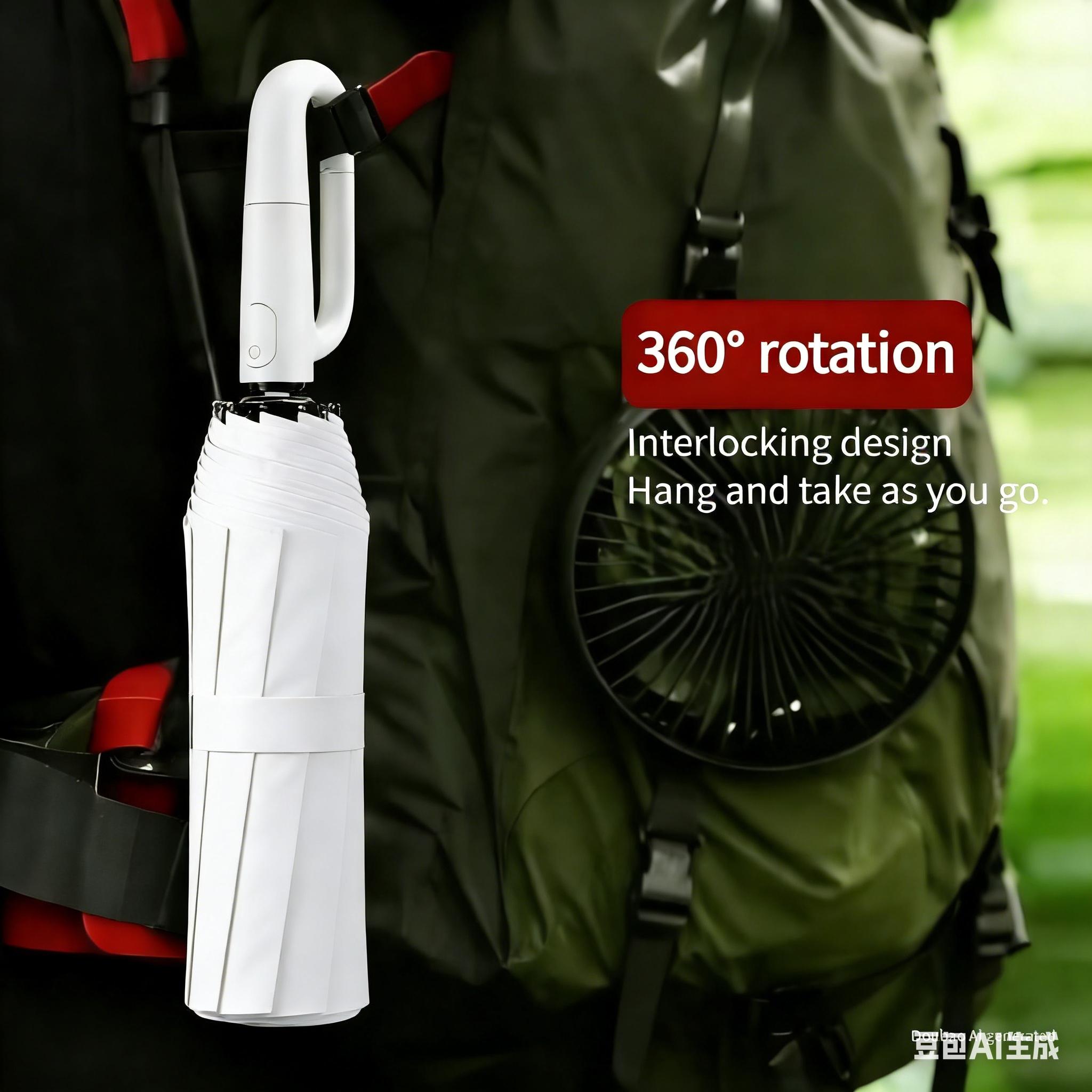 Auto Open Folding Umbrella with Quick-Release Handle, Windproof Portable Rain Umbrella, Unisex Fashion Car Umbrella, All Weather Use