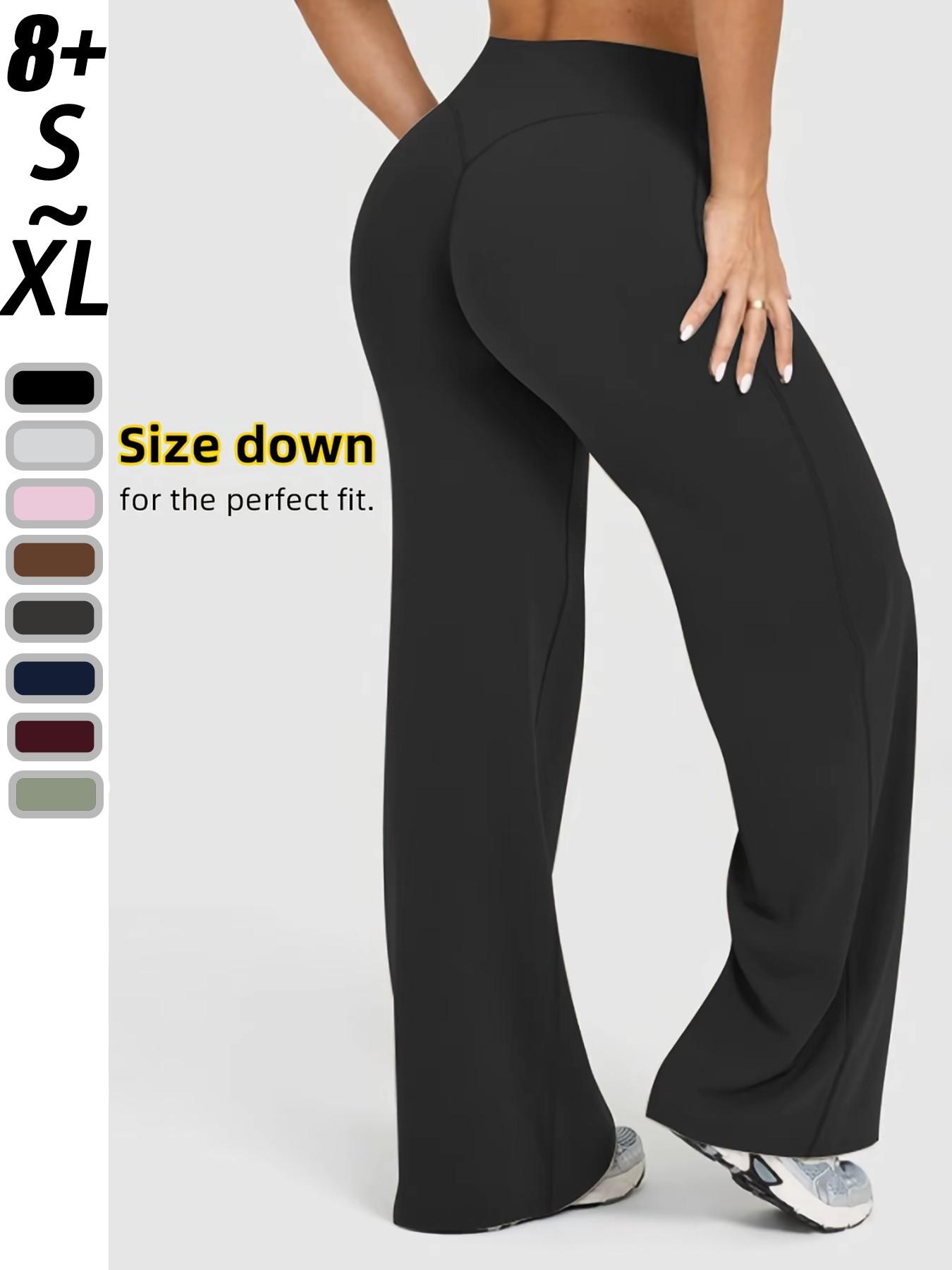 High Waist Sporty Yoga Pants, Fitted Plain Design, Comfortable Workout Apparel, Ideal for Outdoor Activities, All-Season Wear, Fitness Bottoms
