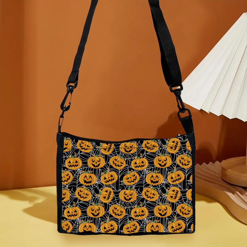 Halloween Pumpkin Print Ladies Shoulder Bag 9.16