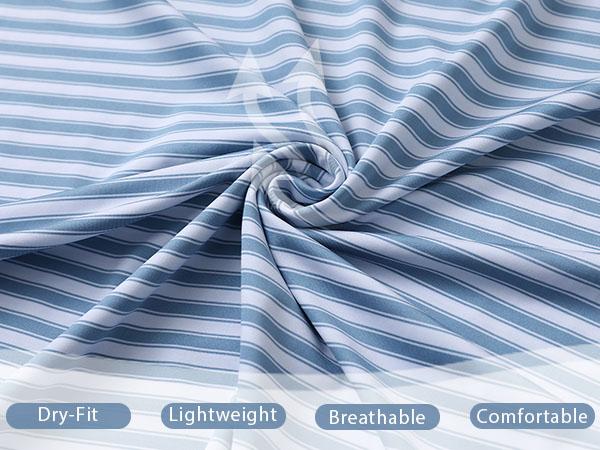 M MAELREG Men's casual striped fashion POLO shirt, comfortable lapel golf shirt, moisture wicking, suitable for all body shapes