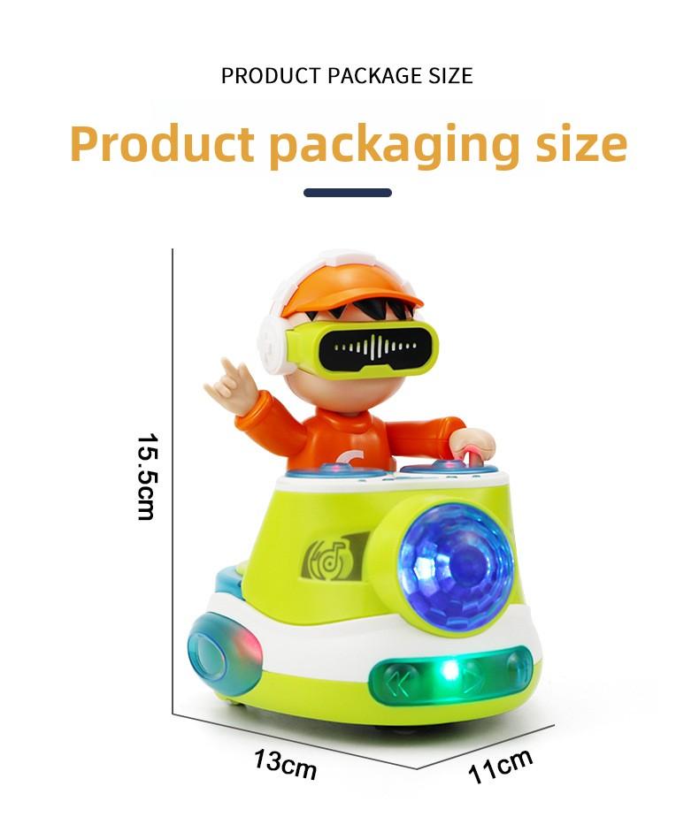 New electric universal DJ player, electric speaker toy for boys, cool light and music children's toy, children's gift, holiday gift, Christmas gift, New Year's gift (batteries not included, requires three AA batteries)