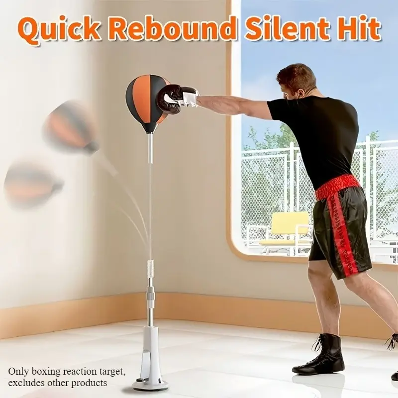 Indoor boxing reaction ball and target, stress-relief training equipment, tumbler target for training reaction speed, Boxing speed trainer, equipped with suction cups and 2 sticky bases, adjustable size, sandbag punching