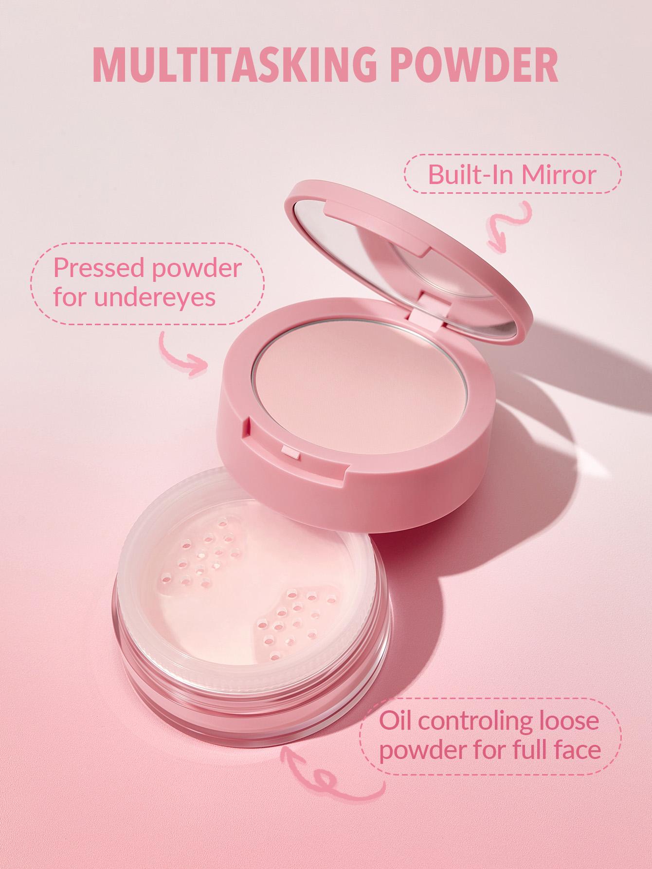 SHEGLAM Insta-Ready Face & Under Eye Setting Powder Duo-Bubblegum Cosmetic Makeup-Effortlessbeauty