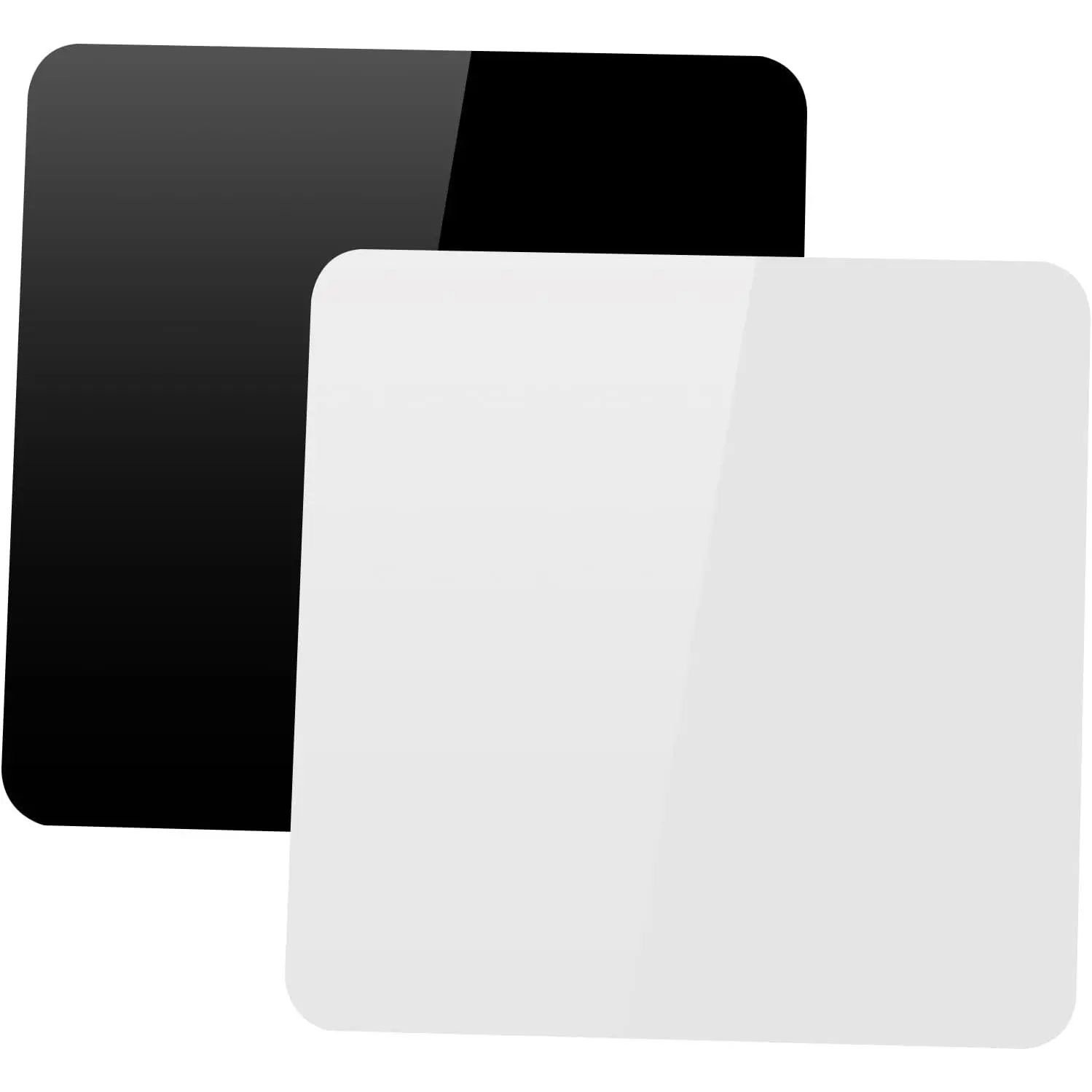 8 x 8 Inch  Poster Boards for Photography, Square White & Black Reflective Display Table Riser Backdrops for Professional Product Photography and Table Top Photography