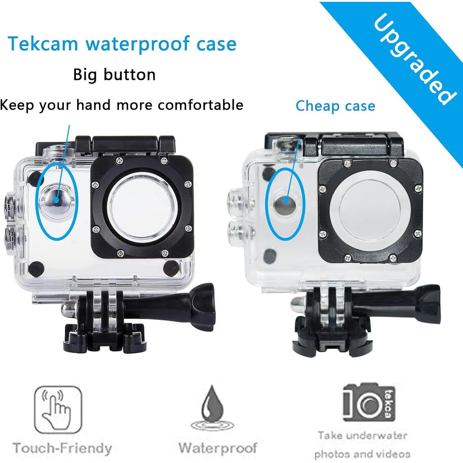 Action Camera  Case Compatible with  EK7000/Xilecam X2R/Jadfezy/TIMNUT/Pro Xtreme/Dragon  Vision 3 YF/Cecosy, Action Camera Underwater Diving Shell