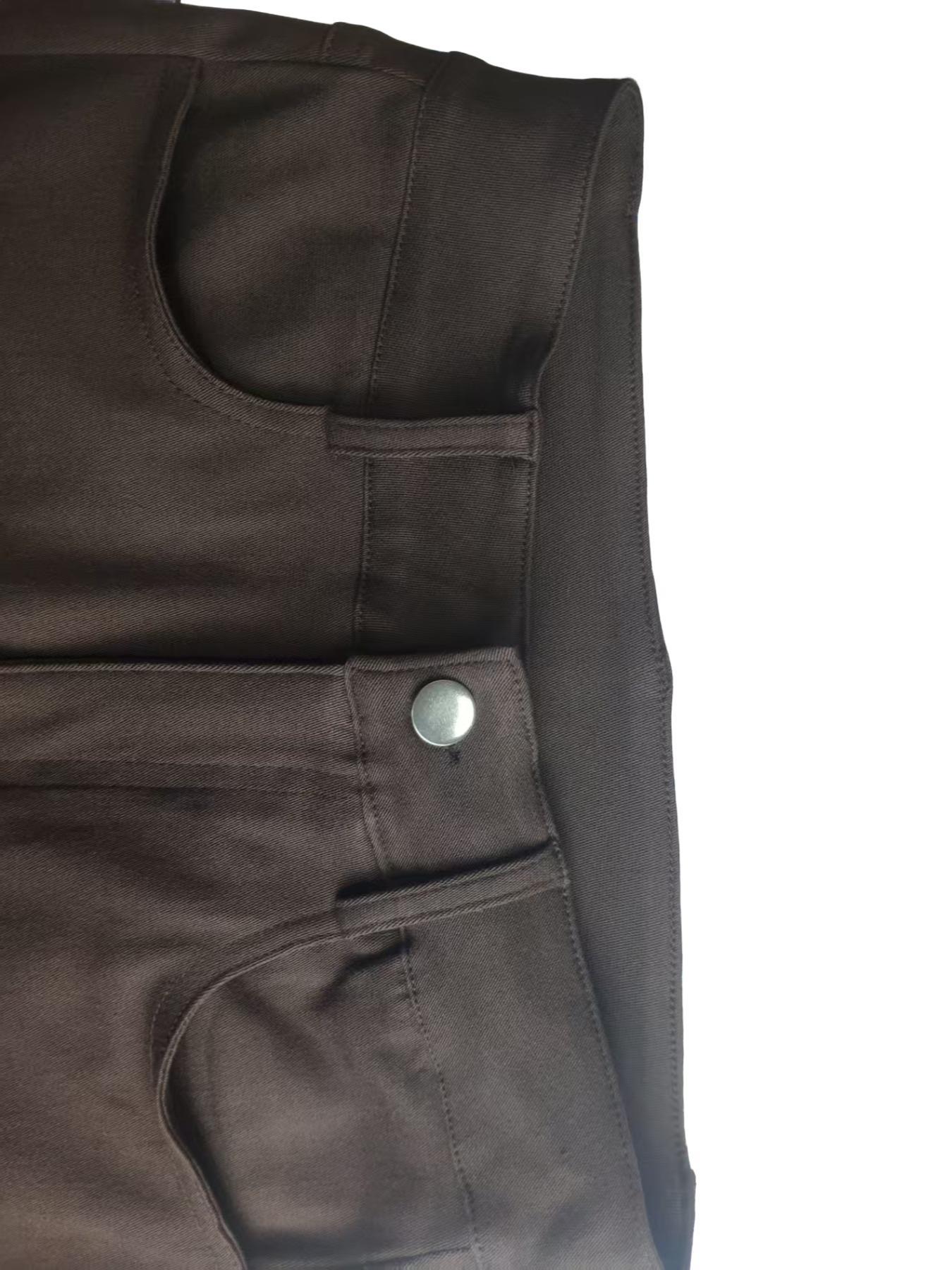 Women's Plain Stretchable Flare Leg Pants, Elegant Fashion Casual Bell Bottom Trousers for Daily Outdoor Wear, Women's Bottoms for All Seasons