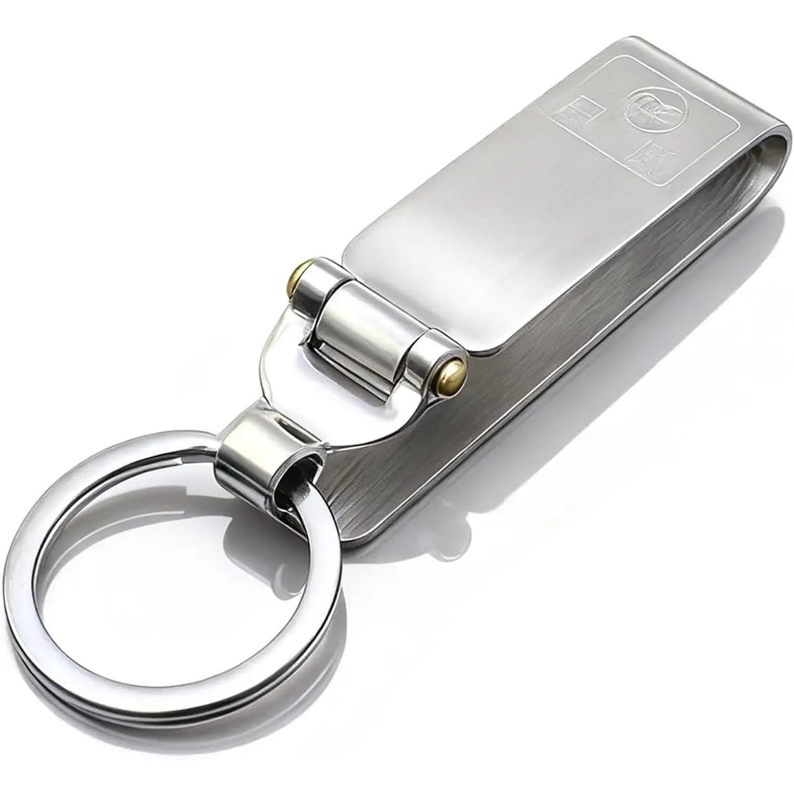 Stainless Steel Keyring Security Belt Clip Key Chain, Durable Multi-ring Key Holder for Sports Pants and Pockets