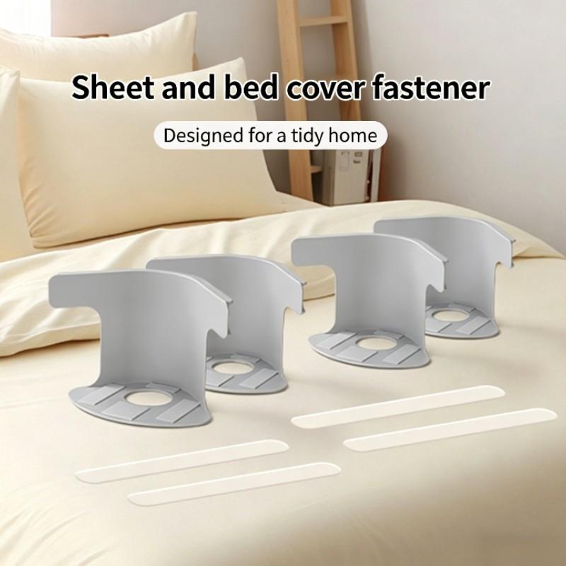 Japanese Bed Sheet Holder, Anti-Slip No-Needle Clip, Invisible Slot Design, Secure Bed Linen Fixer, Easy to Use, Durable & Reliable