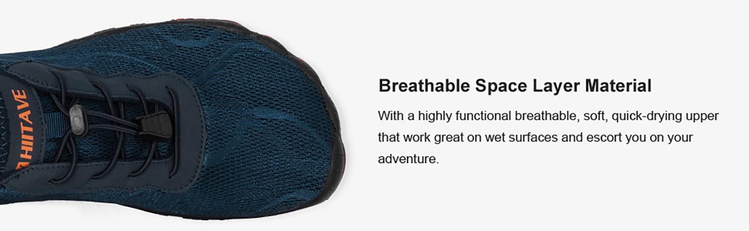 HIITAVE Men 5 Wide Toes Barefoot Lightweight Breathable Water Creek Shoes Beach Aqua Quick Dry for Outdoor Sport Hiking Swiming Surfing