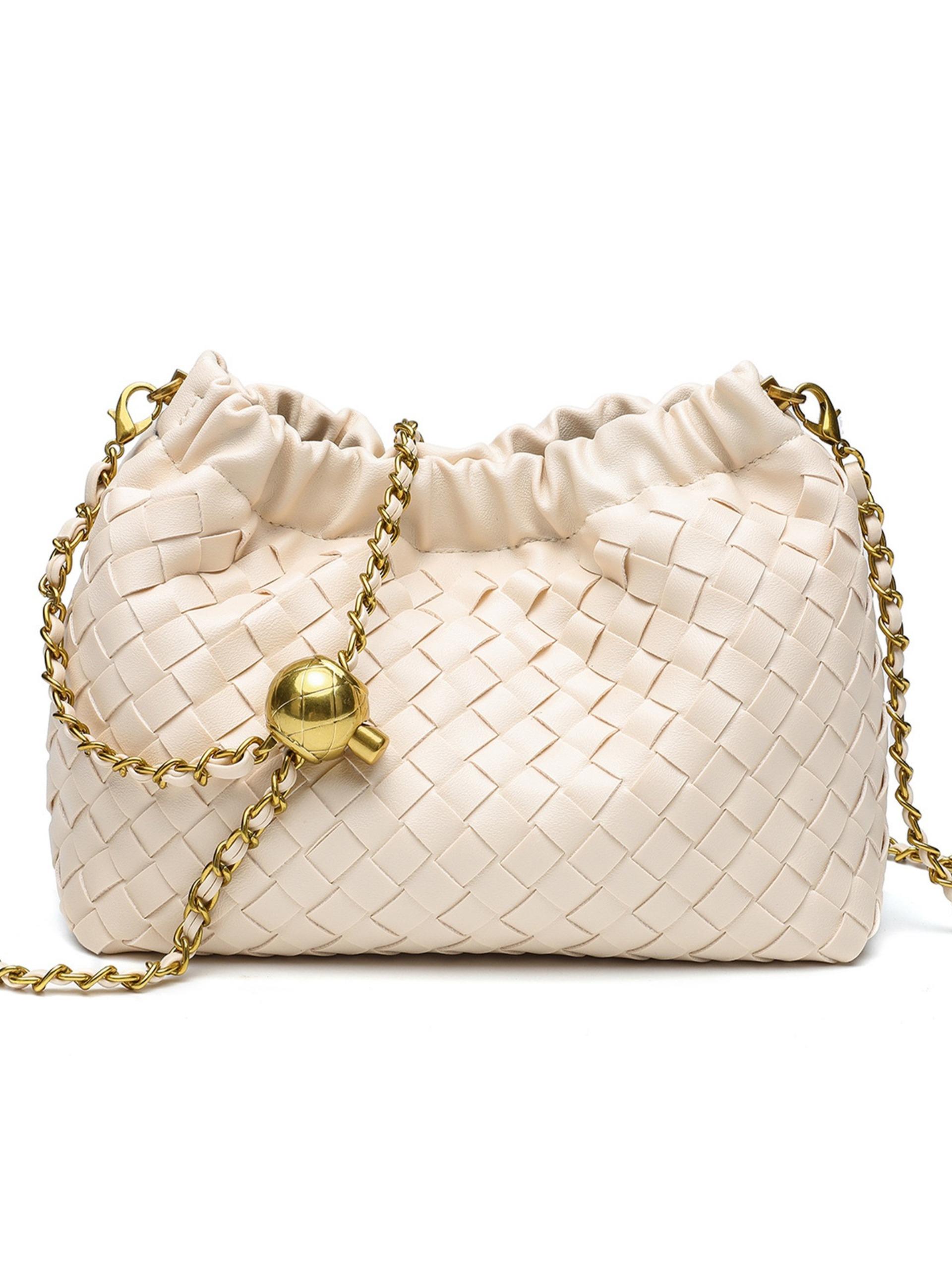 New Cloud Design Handmade Woven Chain Shoulder Bag, Simple Fashion Crossbody Backpack for Women, Unique Style Daily Use