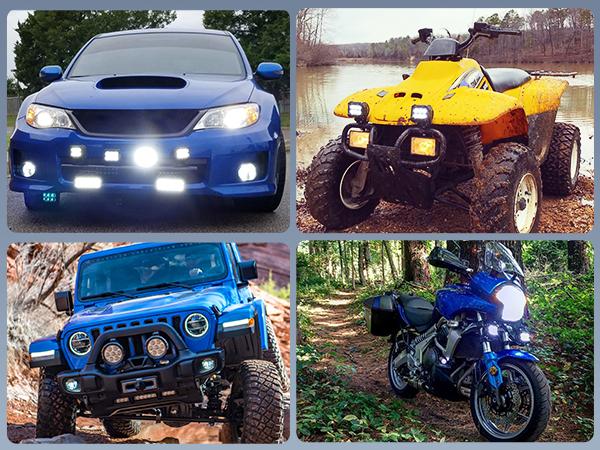 Nilight 2PCS 16 AWG 10 Feet Wiring Harness Extension Kit for LED Work Light Bar Led Pods Off Road Lights Driving Fog Light Boat Lighting Rubber Electric  dealsforyoudays