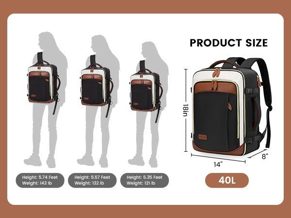 LOVEVOOK TikTokShopBacktoSchool TSA-Friendly Travel Backpack with Storage Bag and Toiletry Bag - Fits 17-Inch Laptop, for Hiking, Overnight, Weekend Trips and Business Travel