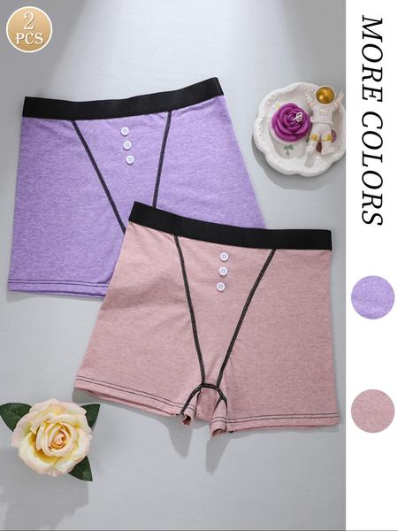 Women's Striped Print Boyshorts, Casual Comfy Breathable Panty for Daily Wear, Underwear for All Seasons, Underwear for Women