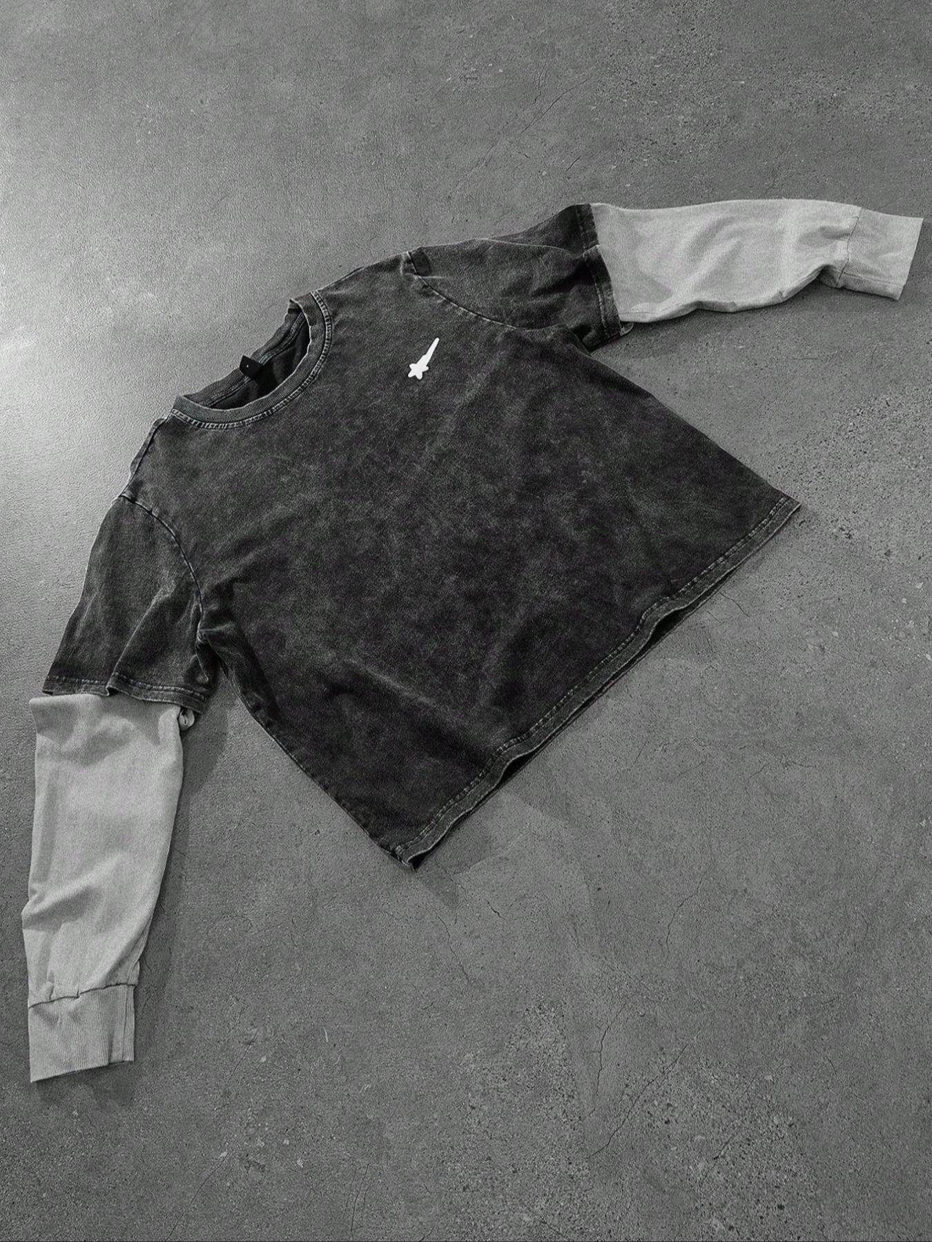 Unisex Fall Winter Patchwork Fitted Short Sleeve T-Shirt, Street Style Y2K Fashion, Perfect for Casual