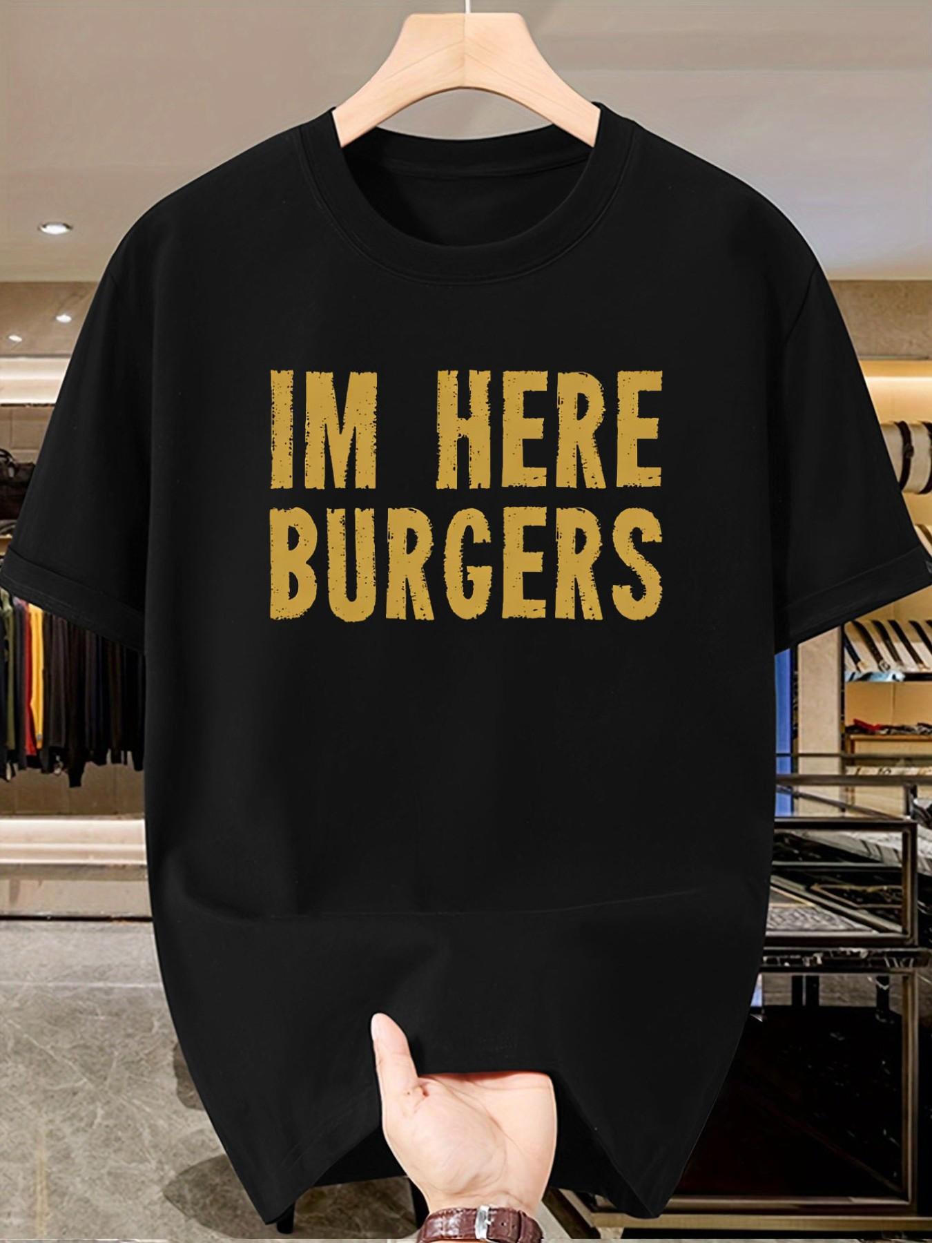 2026 Summer New! Burger T-Shirt for Food Lovers, Versatile and Stylish, Perfect Gift for Friends/boyfriend, Casual Short Sleeve Top
