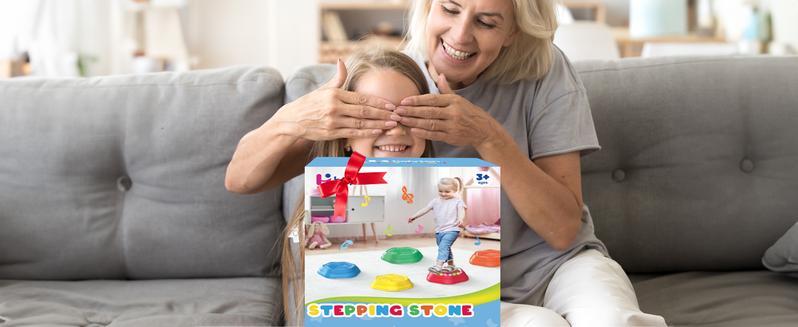 Music & Light Up Stepping Stones, 5 Pcs Stepping Stones, Non-Slip, Encourage Balance, Sensory Stepping Stones, Indoor & Outdoor Play Gift