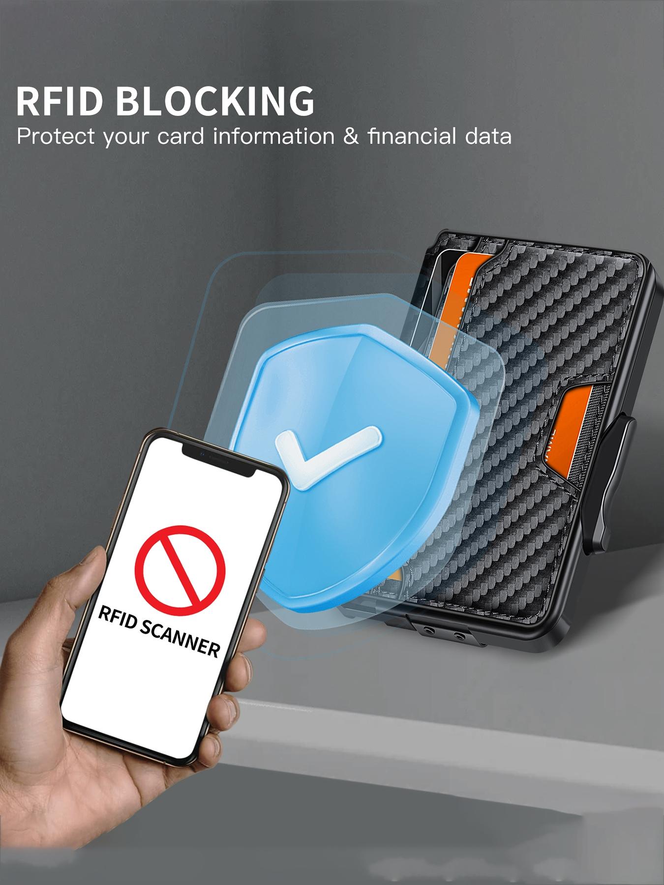 Men's Wallet Card Pop-Out Holder, Card Carrying Holder, Simple Smart Wallet, RFID Blocking Credit Card Case, Aluminum Alloy Compact Card Sleeve, Boys' Gift