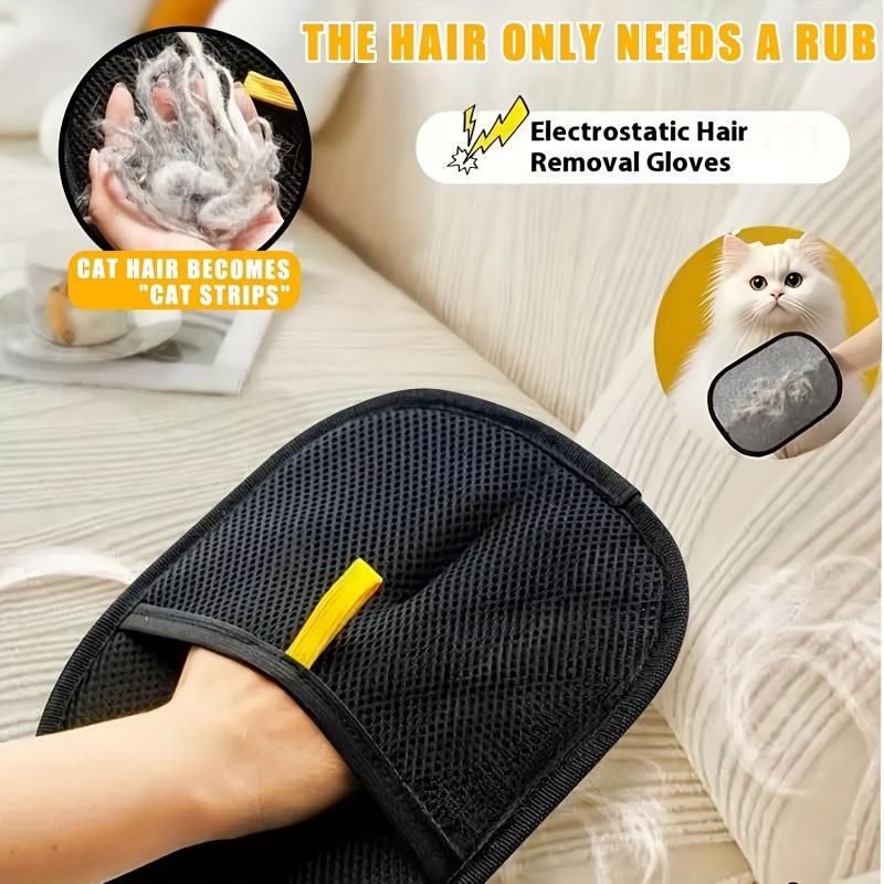 Cat Dog Pet Hair Removal Glove, Upgraded Efficient Beauty Glove, Reusable Cat Dog De-Shedding Tool, Suitable for Sofa Furniture Carpet Curtains