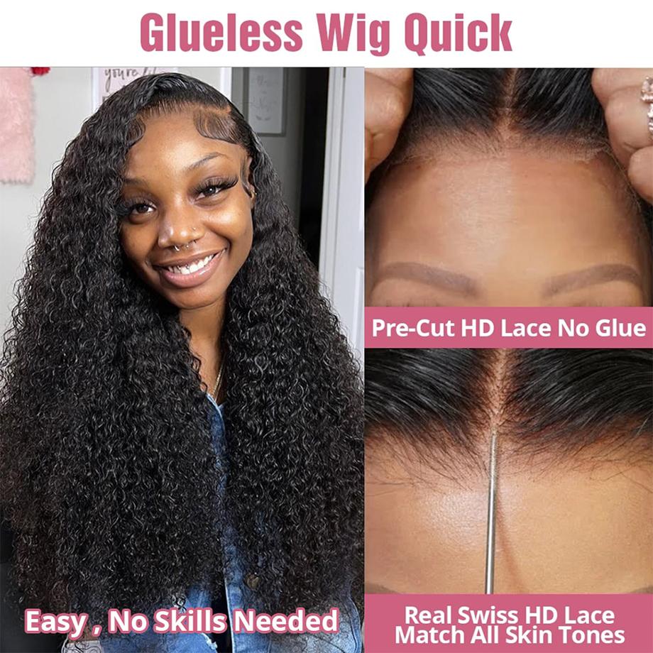 Glueless Wig Human Hair Deep Wave 6x4 5x5 9x6 Pre Cut Lace Wig Human Hair Ready To Wear Lace Closure Wigs for Women Transparent Lace Front Wig #TikTokShopFallDealsForYou #TikTokShopHolidayHaul
