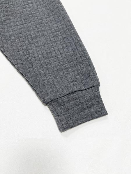 Women's Letter Patched Textured Drop Shoulder Hoodie, Fashion Casual Long Sleeve Drawstring Pocket Hooded Sweatshirt for Daily Holiday Outdoor Wear, Women Clothing for Fall & Winter