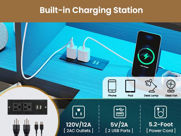 Hasuit Twin Corner Bed with Desk and Storage Bookcase, Daybed with 2 Drawers & 2 Storage Bins, Twin Size Platform Bed Frame with Charging Station and LED Light, Modern Teenagers Bedframe
