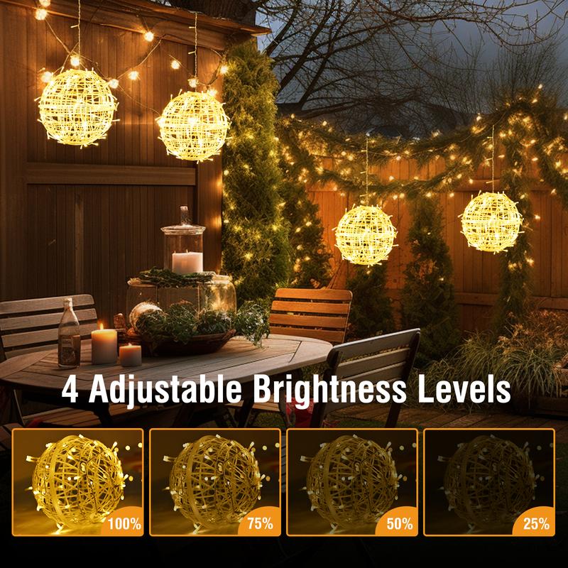 Color Changing Christmas Outdoor Ball Lights: 7.87-Inch Light Spheres, 11 Lighting Modes + 4 Dimming Levels, Remote Control + Timer Function, Waterproof and Durable Design, Perfect for Yard, Garden, Patio, Wedding, and Party Decorations, 4-Pack. Ornaments Color Changing Christmas Outdoor Ball Lights: 7.87-Inch Light Spheres, 11 Lighting Modes + 4 Dimming Levels, Remote Control + Timer Function, Waterproof and Durable Design, Perfect for Yard, Garden, Patio, Wedding, and Party Decorations, 4-Pack. Ornaments