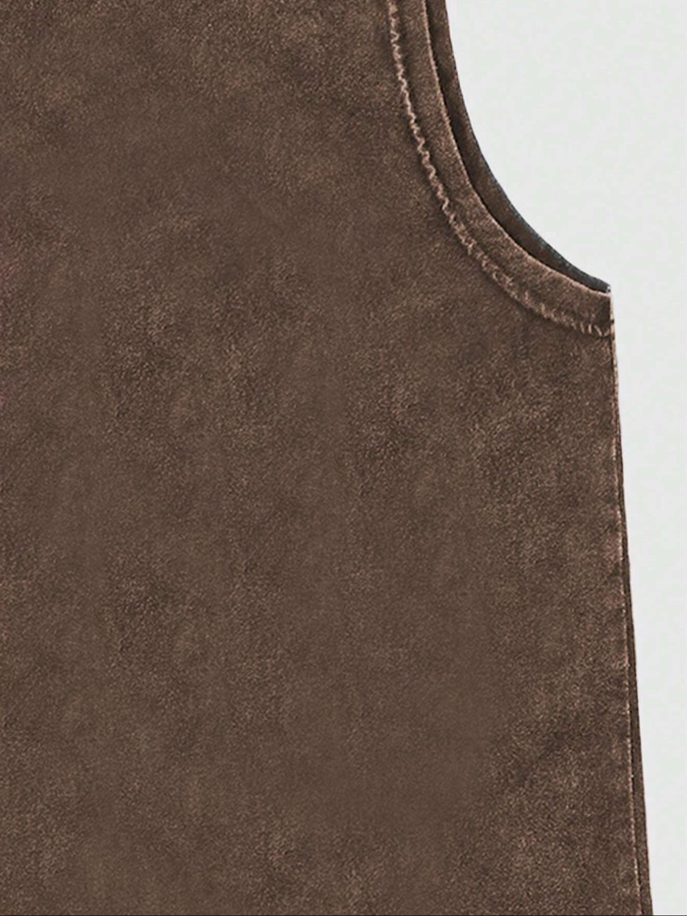 Men's Loose-Fit Sleeveless Short Graphic T-Shirt, Pure Cotton Streetwear Street Style Summer Top, Casual Fashion Design for Daily Wear & Sports Men's Loose-Fit Sleeveless Short Graphic T-Shirt, Pure Cotton Streetwear Street Style Summer Top, Casual Fashion Design for Daily Wear & Sports