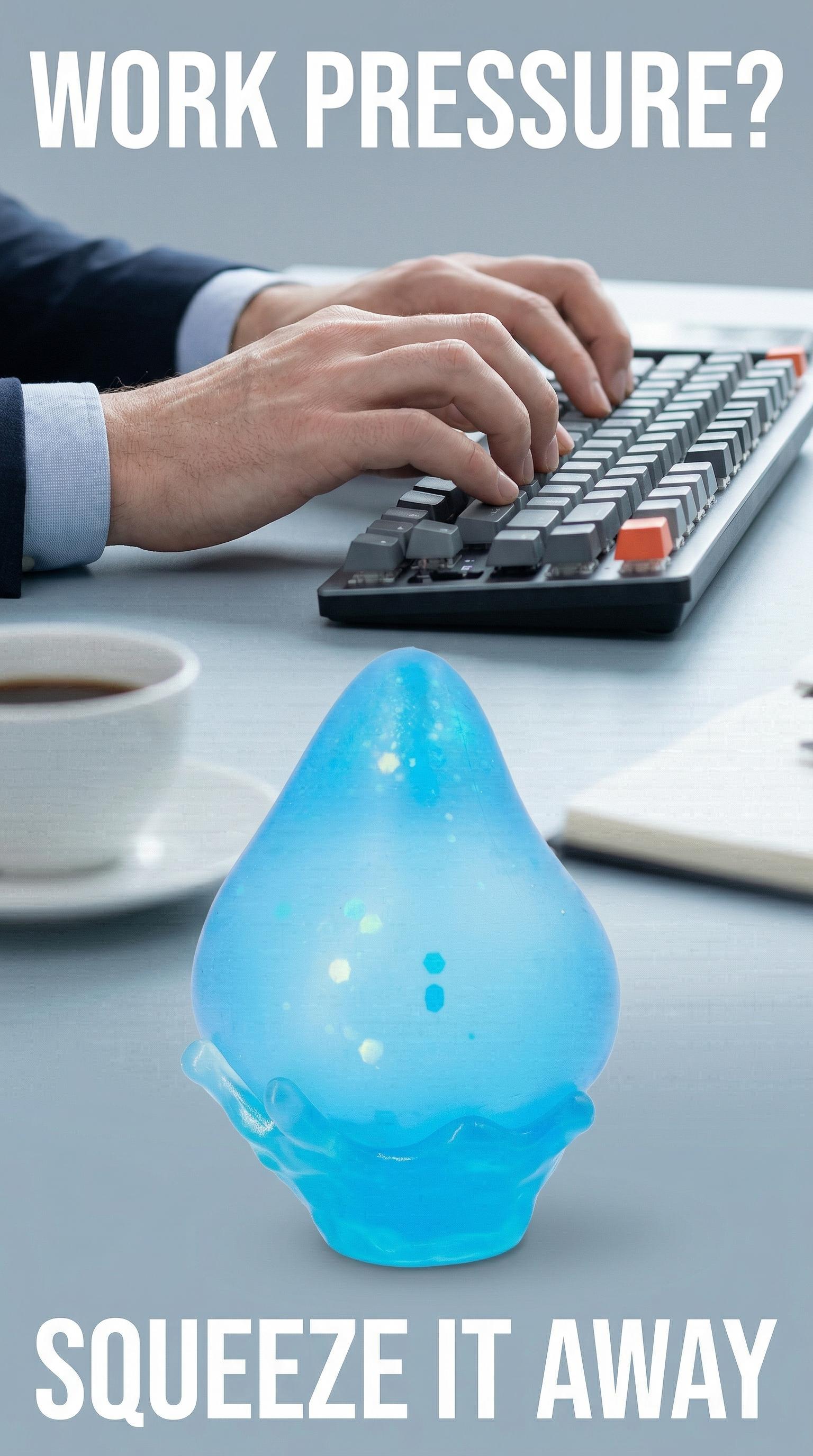 Water Drop Stress Relief Toy, Unisex Squeeze Toy, Relaxing Water Drop Maltose Candy, Perfect for Stress Relief, Model Xinghao, Kawaii Squishies