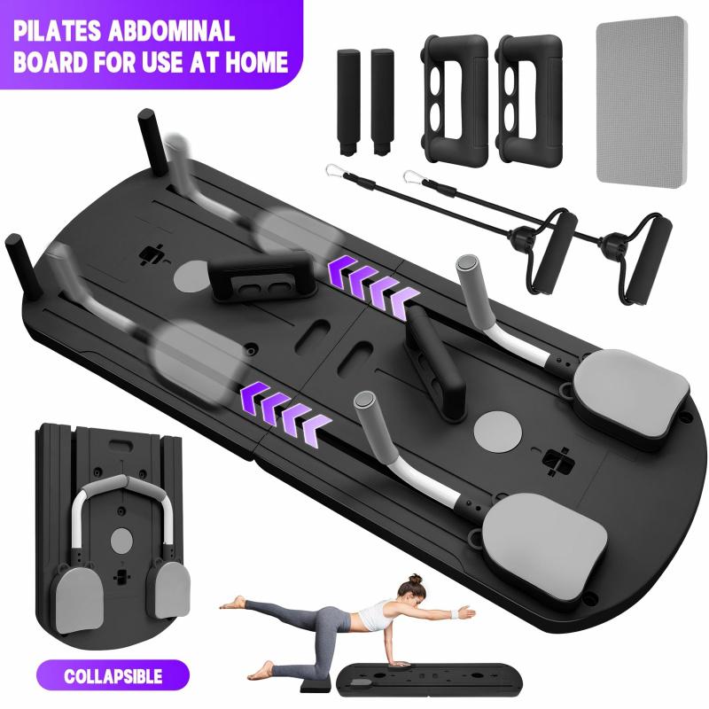 Pilates Board at home - (Pink) 8 in 1 Pilates Sliding Board ，2026 Pilates Reformer Set, pilates at home workouts，Multi-Purpose Foldable Pilates Reformer Board for Home Pad ， pilates board